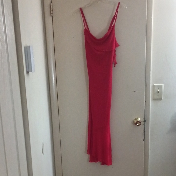 SHEIN Dresses & Skirts - SHEIN Asymmetrical Red Dress Size 2XL Curve Crisscross Back Summer Spring Sexy💅